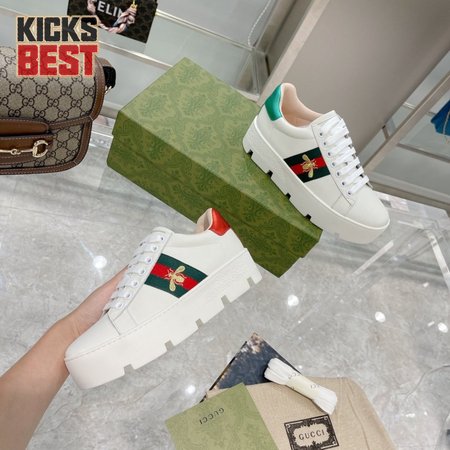 GUCCI ACE PLATFORM WHITE SNEAKER - GC205