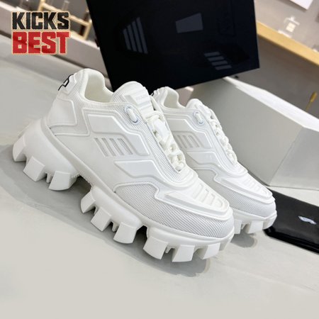 PRADA CLOUDBUST THUNDER TECHNICAL FABRIC SNEAKERS WHITE - PA001