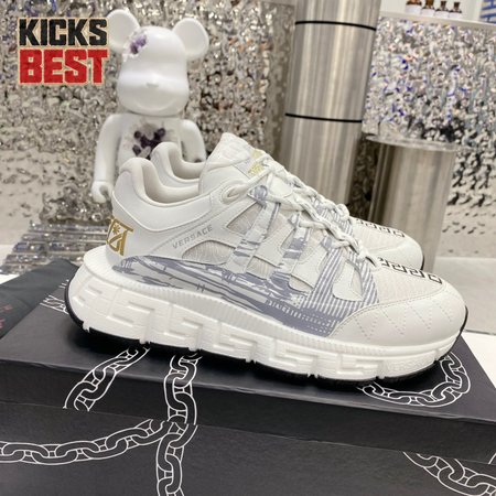 VERSACE TRIGRECA WHITE SNEAKERS - VS53