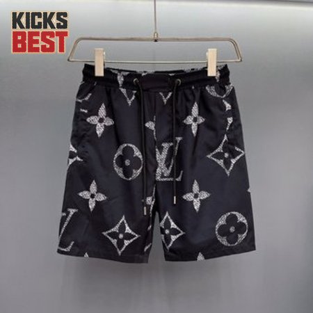 short printed yellow logo monochrome shorts