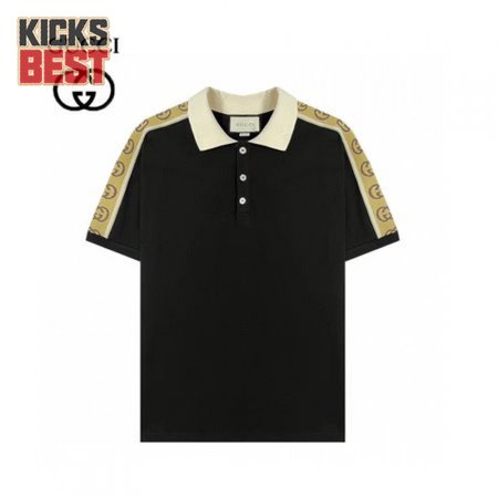 GUCCI POLO WITH INTERLOCKING G STRIPE