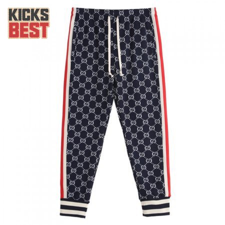 Gucci GG Jacquard Jogging Pant Blue/Ivory