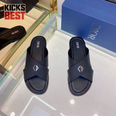 DIOR ALIAS SANDAL Black Grained Calfskin