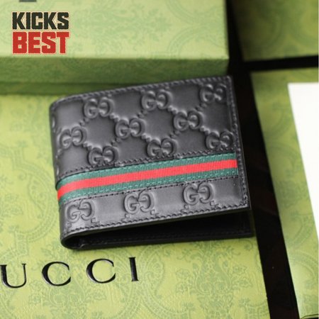 Gucci Bifold Wallet Signature Web Black