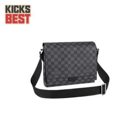 flap messenger damier graphite canvas lmb035