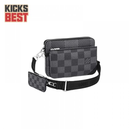 trio messenger damier graphite canvas lmb027