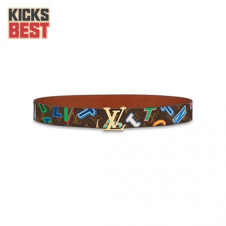 LOUIS X NBA INITIALES 40MM REVERSIBLE BELT MONOGRAM CANVAS CALF LEATHER REVERSE - B75