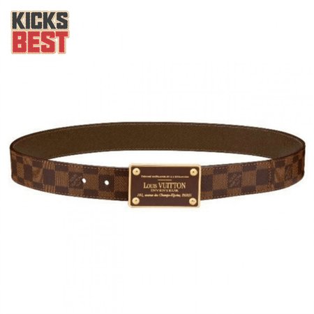 inventeur damier ebene/graphite belt - b159