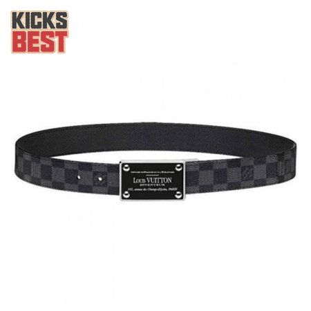 inventeur damier ebene/graphite belt - b158