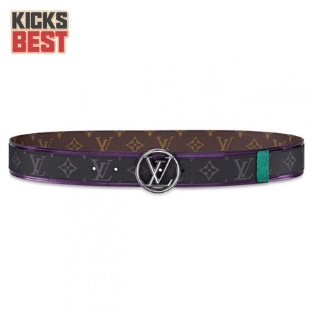 circle 40mm belt monogram eclipse canvas - b143