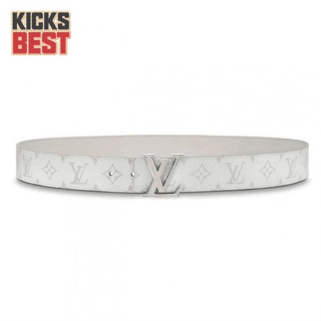 men's initiales 40mm reversible belt white - b127