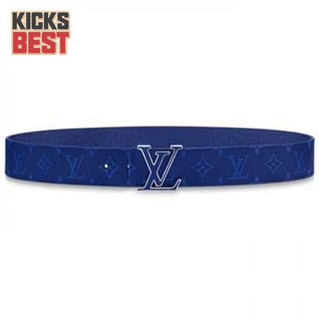 men's initiales 40mm reversible belt blue - b117