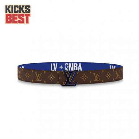 x nba 3 steps 40mm reversible monogram canvas belt - b114