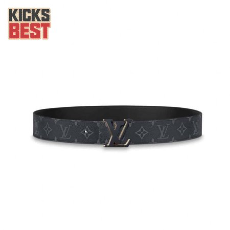 initiales 40mm reversible monogram canvas belt - b111