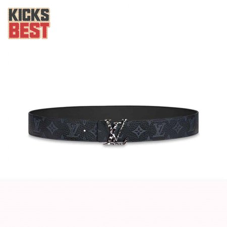 initiales 40mm reversible monogram canvas belt - b103