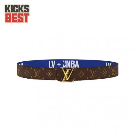 x nba 3 steps 40mm reversible monogram canvas belt - b99