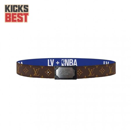 x nba 3 steps 40mm reversible monogram canvas belt - b97