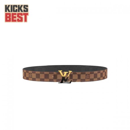 initiales 40mm reversible damier ebene canvas belt - b89