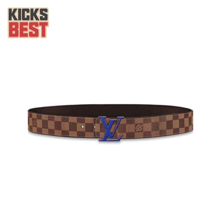 initiales 40mm reversible damier ebene canvas belt - b85