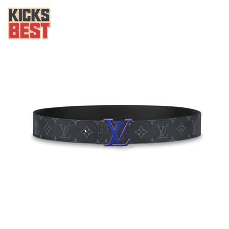 initiales 40mm reversible monogram canvas belt - b83