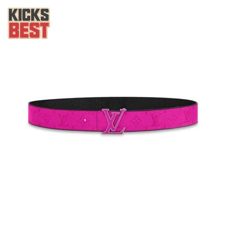 initiales 40mm reversible belt pink - b81