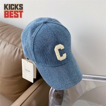 celine denim baseball cap peaked cap