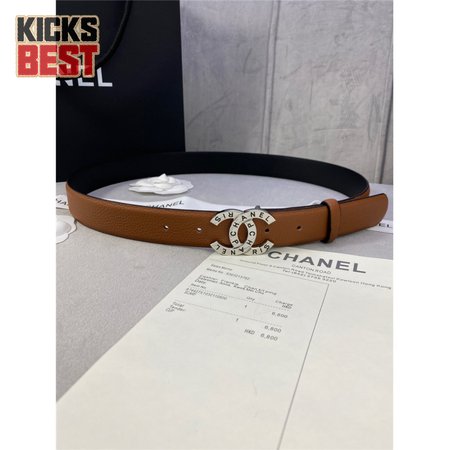 chanel logo classic belt