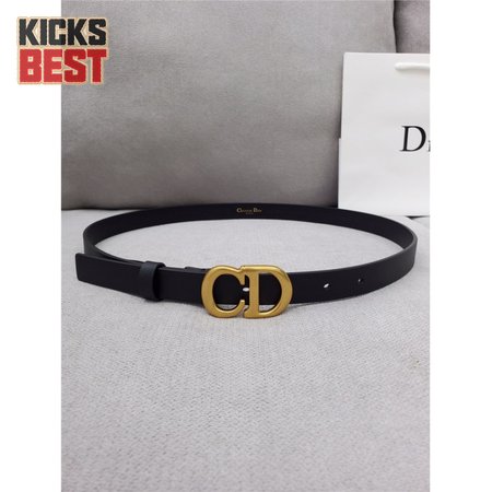 dior CD black leather belt