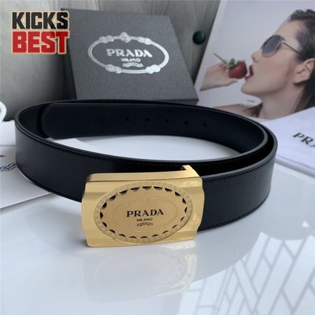 Prada 38mm belt mens gold