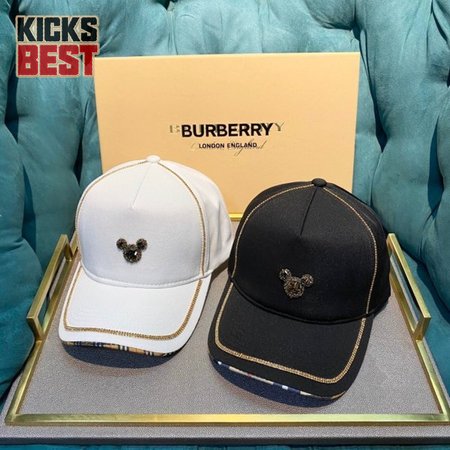 Best Burberry Checked Mickey baseball Designer cap