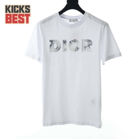 DIOR LETTER RENDERING HEAT TRANSFER LOGO T-SHIRT