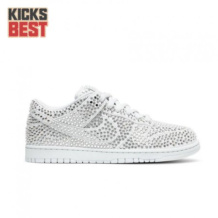 Cactus Plant Flea Market x Swarovski x Dunk Low 'Pure Platinum' Size 36-47.5