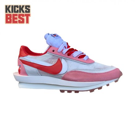 2019 Sacai x Nike LVD Waffle Daybreak Swoosh Pink Gery White Red BV0073 500 Size 36-46