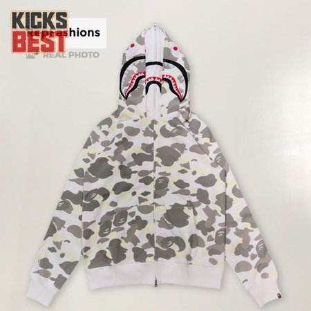 Bape City Camo Shark Wide Zip Double Hoodie