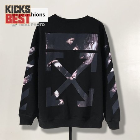 Off White Caravaggio Arrows Over Crewneck Sweatshirt