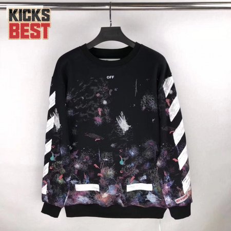 Off White Galaxy Crewneck Sweatshirt 17FW