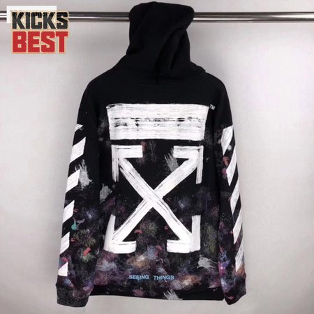 Off White Galaxy Brushed Hoodie