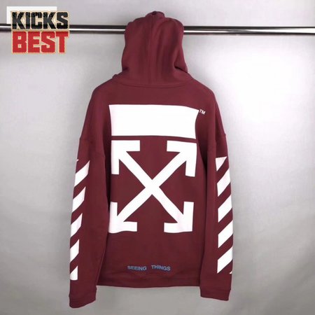 Off White Red Diag Arrow Hoodie