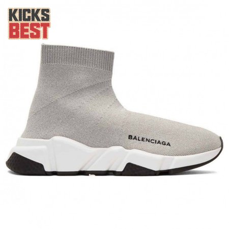 BALENCIAGA SPEED TRAINER METALLIC SILVER LUREX - BB18