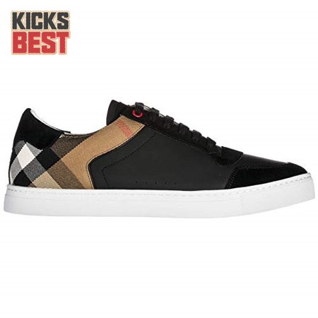 BURBERRY LEATHER AND HOUSE CHECK SNEAKERS - BBR26