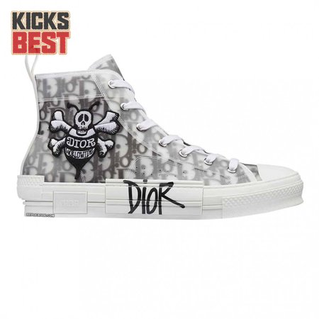 B23 HIGH-TOP SNEAKER WITH DIOR AND SHAWN BEE EMBROIDERY PATCH