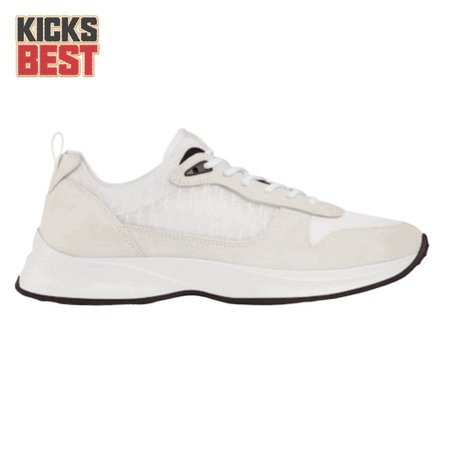 DIOR B25 OBLIQUE WHITE SUEDE RUNNER - CD38