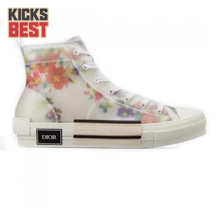 DIOR FLOWERS TECHNICAL CANVAS "B23" HIGH-TOP SNEAKER - CD12