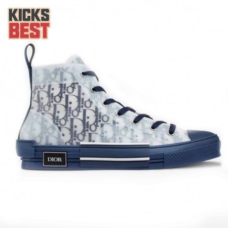 DIOR B23 HIGH-TOP SNEAKER IN BLUE DIOR OBLIQUE - CD29