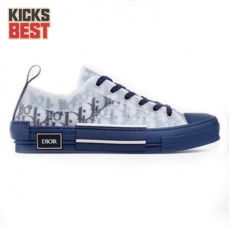 DIOR B23 LOW-TOP SNEAKER IN BLUE DIOR OBLIQUE - CD28