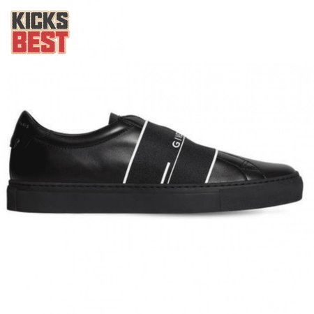 GIVENCHY MEN'S BLACK URBAN STREET LEATHER TRAINERS - GVC49