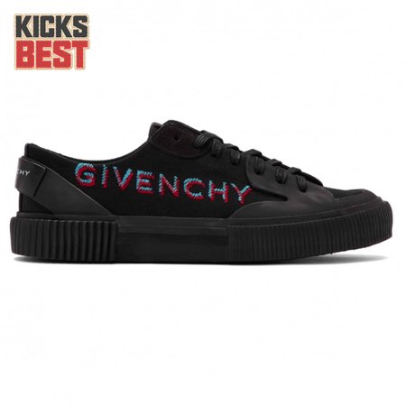 GIVENCHY BLACK SIGNATURE LIGHT TENNIS SNEAKER - GVC42