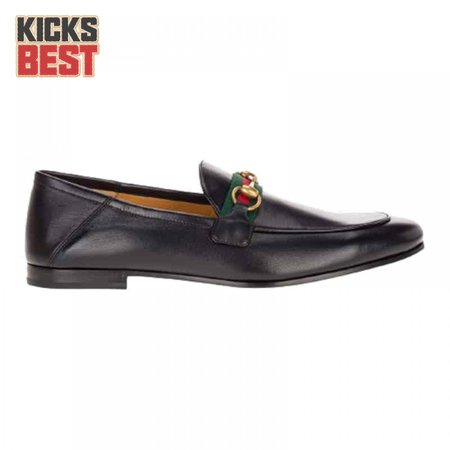 GUCCI 10MM LEATHER FOLDABLED LOAFERS W/ WEB - LDG017