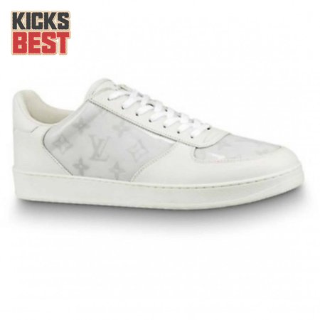 white monogram transparent rivoli sneaker - 40